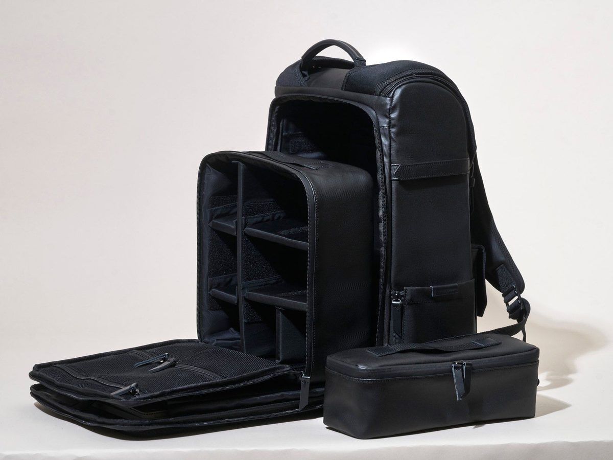 A backpack photographed with its packing cubes